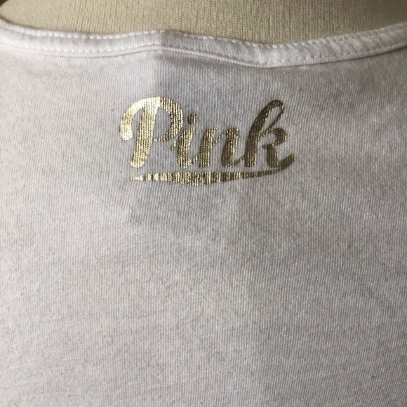 PINK Victoria’s Secret Glitter Pineapple Tank Sz S - Picture 6 of 9